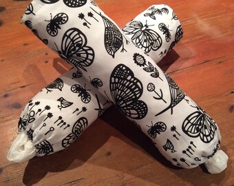 Black & White Butterfly/Bird Plastic Bag Dispensers/Holders, Hand Made, Various 50cm x 40cm