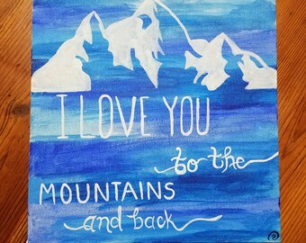 I Love You Acrylic Canvas Painting