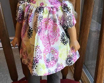 Dress and leggings for 18" doll such as American girl