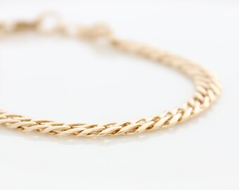 Chunky Gold Bracelet • Gold link bracelet • Gold chain bracelet • Gifts for her