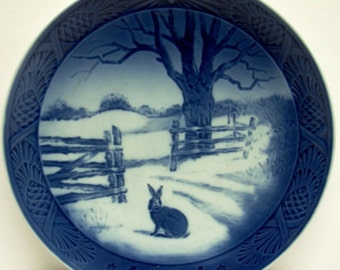 Royal Copenhagen Hare in Winter Plate, 1971 Denmark