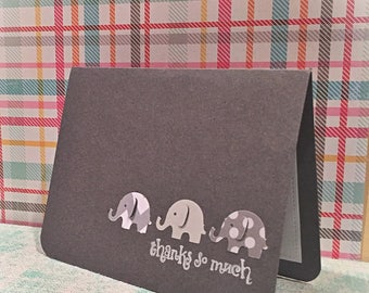 Elephant thank you cards/ set of 4