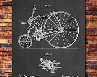 Bicycle Patent Print Art 1890