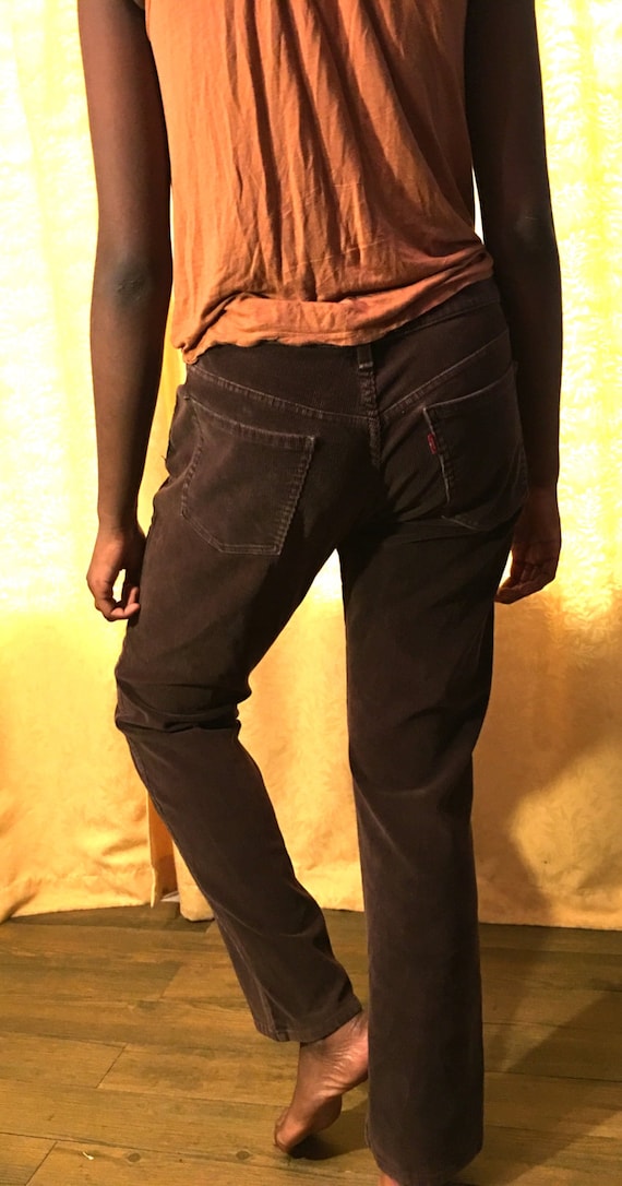 Vintage Levis 505 Brown high waist denim WOMEN corduroy jeans