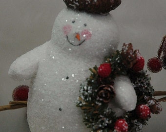 Folk Art Snowman with Acorn Cap (X-SS-ACORN)