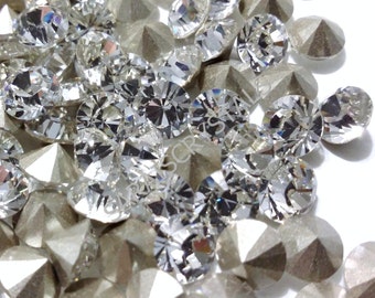 20 pcs Swarovski Rhinestones Pointed Back Chatons Crystal Clear SS20 or SS22 1028 xilion