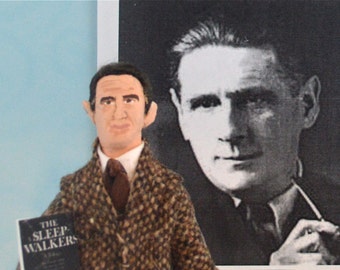 Hermman Broch Writer Doll Miniature Modernist Literature by Uneek Doll Designs