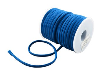 2 Meters Stitched Navy Blue Nylon Lycra Cord, Spandex Cord, Stretchy Nylon Lycra String, Elastic Cord 5 mm Sold in 2 & 5 meter Lengths