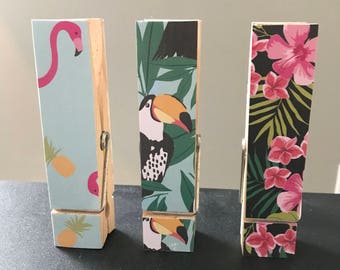 Giant Tropical Clothespin Set