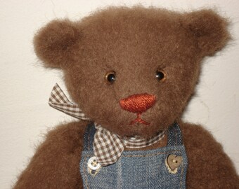 Artist teddy bear Marcel - 29 cm or 11,5 inches - artist mohair bear, OOAK teddy bear, handmade teddy bear