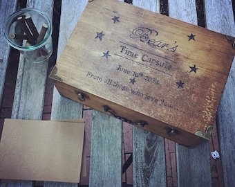 Baby Time Capsule Box, First Birthday Time Capsule Ideas, Sentimental Gift, Small Memory Box, Rustic Keepsake Box, In Loving Memory