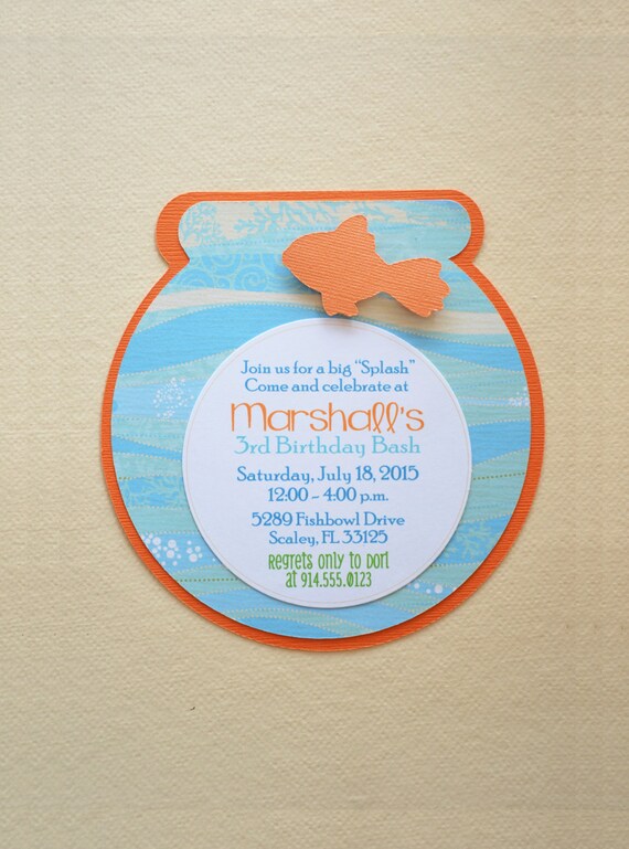 Fish Bowl Invite Fish Invite Hootsie