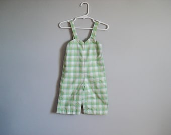 Adorable plaid overalls - 3-6 months