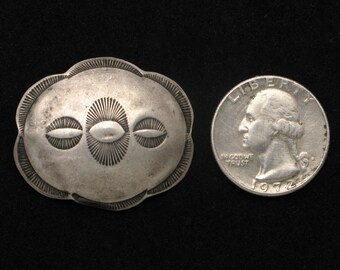 1940s Coin Silver Piece from a Southwest Native American hatband or belt
