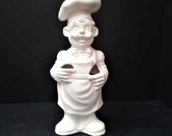 Kitchen Chef Utensil Holder Ceramic Bisque Ready-to-Paint