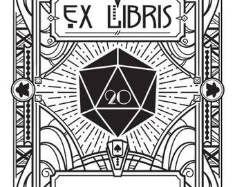Board Game Bookplates - d20 Deluxe