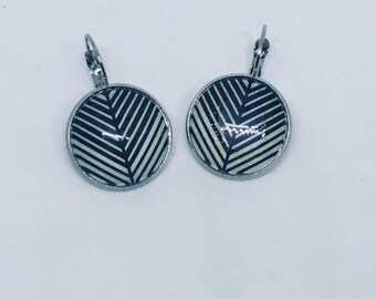 Stud Earrings / / "chevron pattern" / / for her / gift