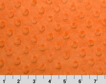 Orange Minky from Shannon Fabrics > Cuddle Dimple ® Orange < Smooth Dot by the Yard