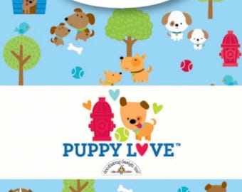 5 inch stacker 42 pieces - Puppy Love - Riley Blake Designs