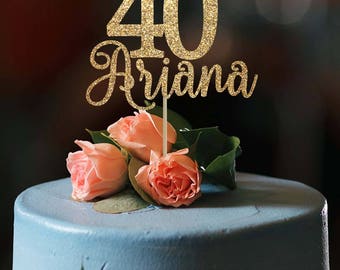 40th birthday cake topper 40th birthday decor 40 cake topper happy 40th birthday custom cake topper birthday decoration birthday cake topper