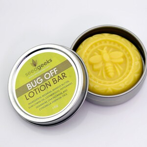 Bug Off Insect Repellent Lotion Bar - Mango Butter, Beeswax - Solid Lotion Bar, Travel Toiletry, Skin Cream, Body Butter, Citrus