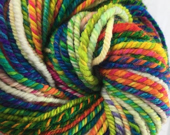 Handspun Yarn 42 Yards Worsted Wool Blend OOAK