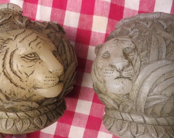 Lion Candles Pair King of the Jungle w/ free ship