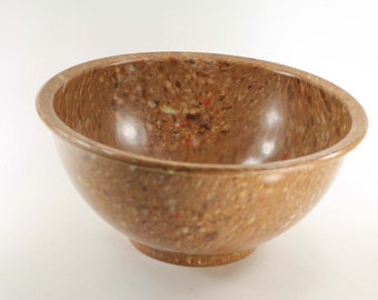 Vintage Confetti or Splatter Melamine Bowl for Mixing Batter Brown Flecked Melmac F 118 Made in USA
