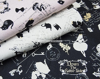 LECIEN cotton linen Alice in the wonderland fabric - 50cm