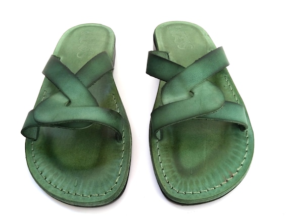 SALE New Leather Sandals BRAID Women's Shoes Thongs Flip