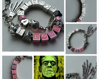 I love zombies bracelet.