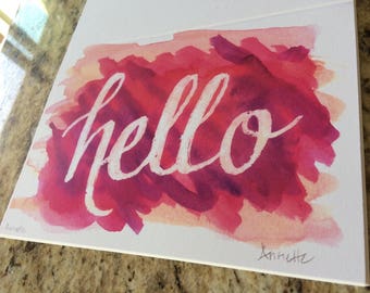 Hello -- Blank Note Cards, 10-pack***