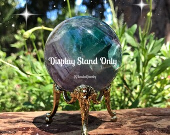 Crystal Ball Display Stand, Sphere Holder, Golden Decorative Egg Stand, Globe Orb Tripod Display