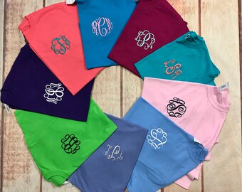 Monogram t-shirt, monogrammed shirt, monogrammed gift