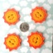 Sunshine Felties DIY Machine Embroidered Felties set of four cut machine emroidered felties smiling sunshines