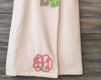 monogram towel lilly pulitzer applique monogram bath sheet monogram bath sheets