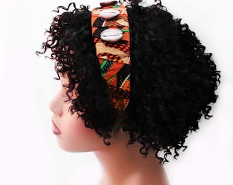 Headband, African Headband, Natural Hair Headband, Hair Accessories, Wide Headband, Afropunk, Dayo African Kente Fabric Headband