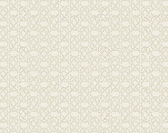 Lewis & Irene Harbour Side Patchwork Quilting Fabric A176.1 - Cream fishermans knot