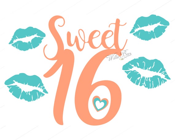 Download Birthday SVG Sweet Sixteen Sixteen SVG Coming of Age Happy