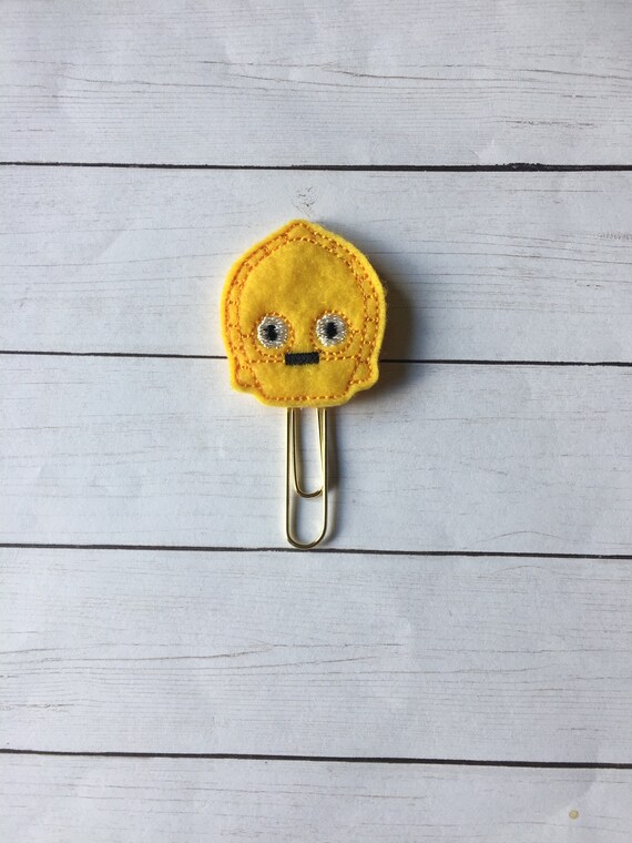 CP30 Planner Clip/Bookmark. Star Wars planner clip. Character Planner Clip. Star PLanner Clip. Movie Planner Clip.