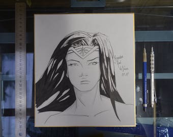 Wonder Woman Original Illustration • DC Comics • Hand Drawn by Brenden Roel de Vries