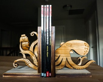 Bookends, Kraken, Octopus, Pirate, Book Ends