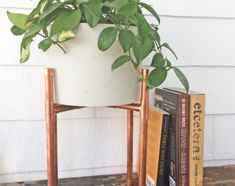 Plant Stand | Plant Stand | Modern Plant Stand | Indoor Plant Stand | Plant Stand Indoors | Copper Pipe | Plants