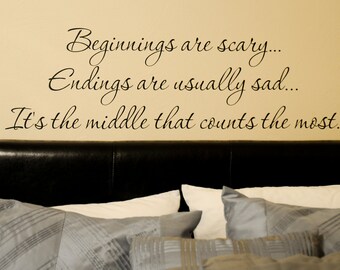 Beginnings Quote - Wall Decal