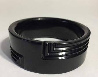 Black Bracelet - Bold Bracelet - Vintage Bracelet