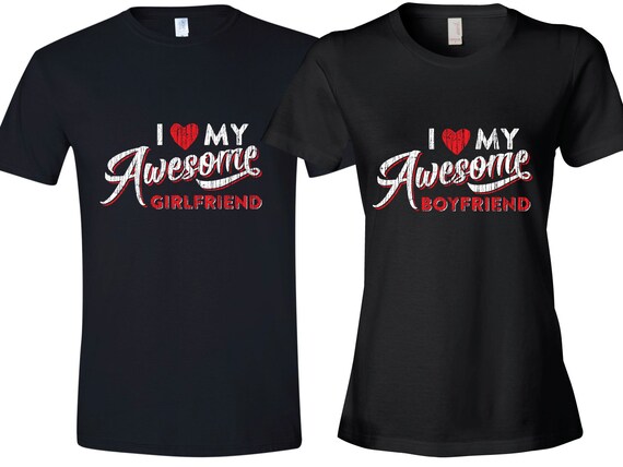 I Love My Awesome Boyfriend Shirts Couple Shirt I Love My 0436