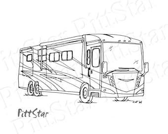 Download Instant Download Wimsical Winnebago Motorhome Printable