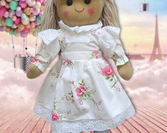 Personalised Rag Doll, Custom Rag Dolls, Embroidered Dolls, New baby girls gift, birthday or baby shower gift, baby girl