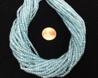 Natural Blue Zircon Rondelles Faceted