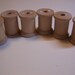 Vintage Medium Wooden Engraved Thread Spools, Lot of 6 Size 40